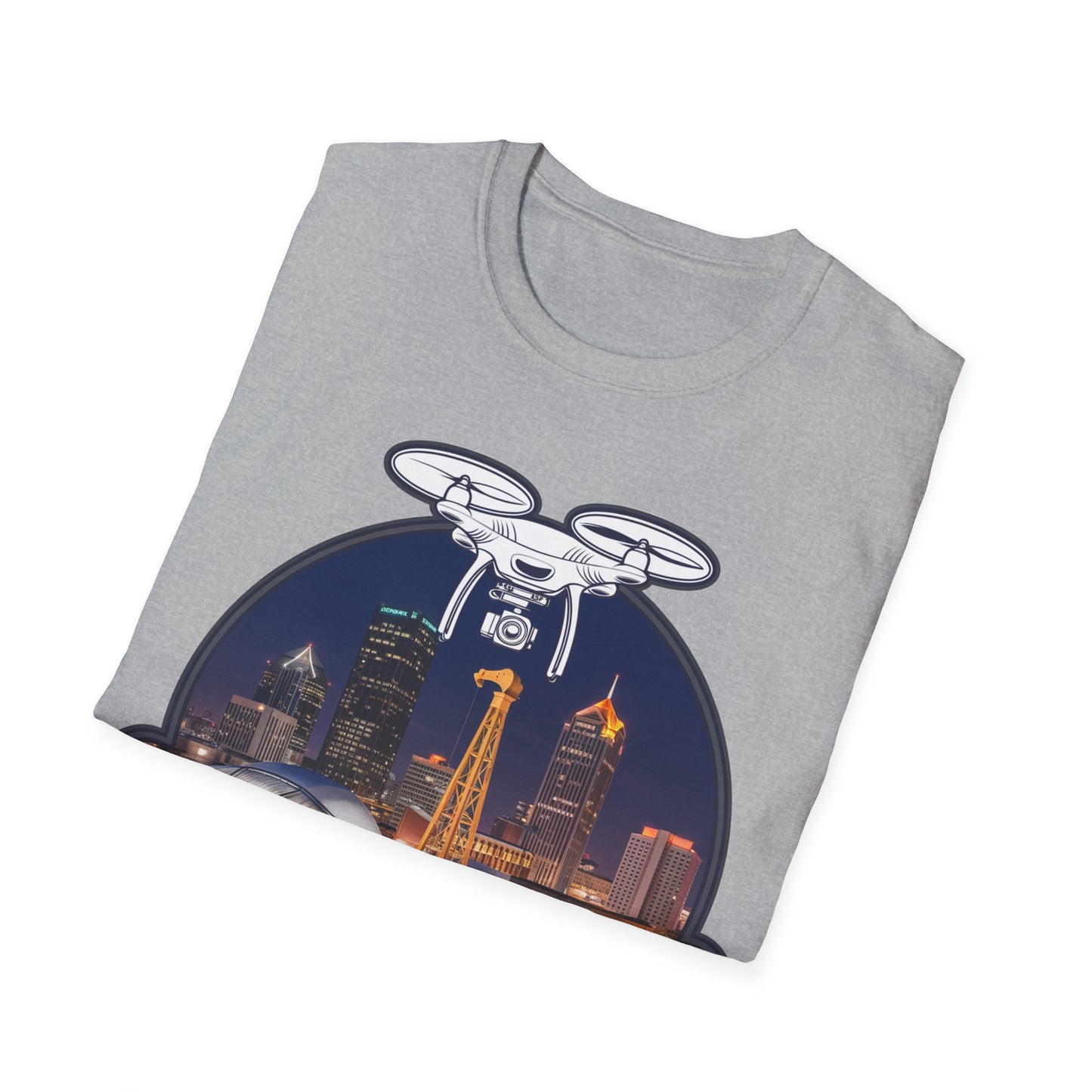 "Flying Over Tulsa – The Oil Capital" - Oklahoma Drone Enthusiast T-Shirt V2