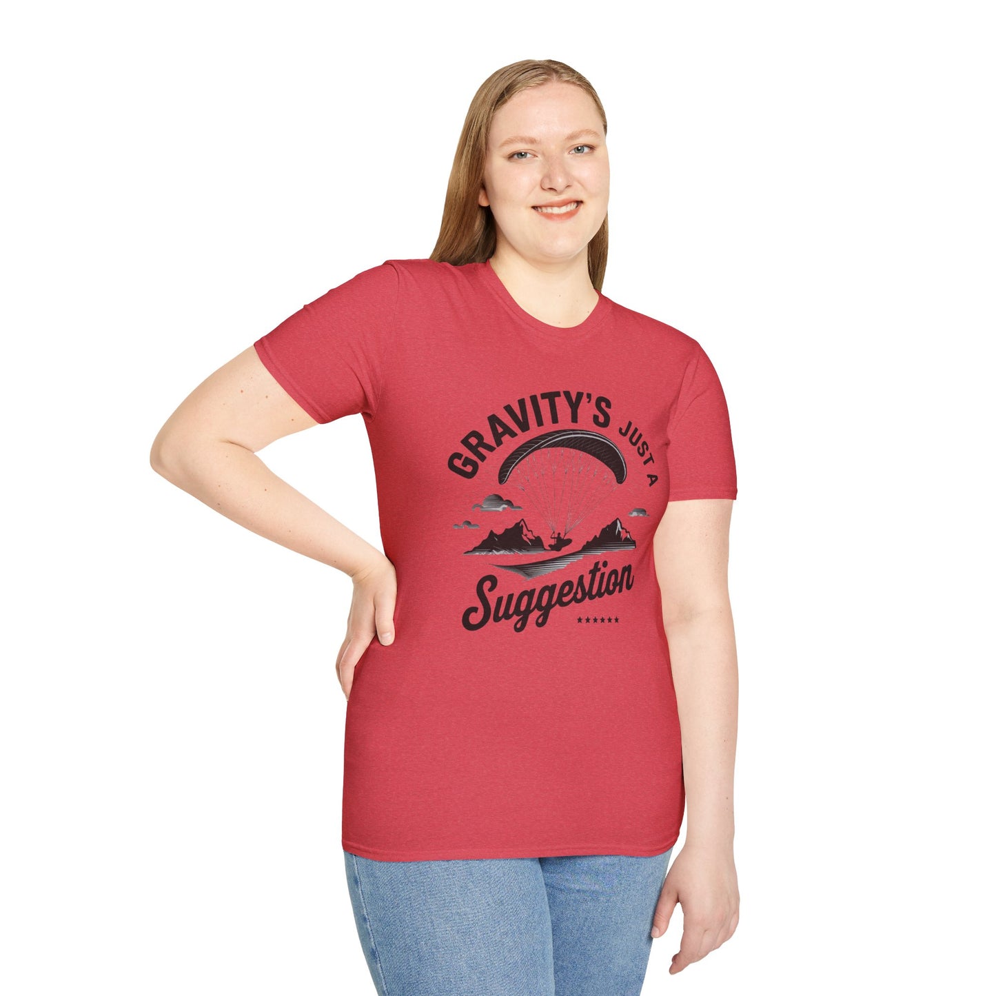 "Gravity’s Just a Suggestion" - Inspirational Paragliding T-Shirt - V2