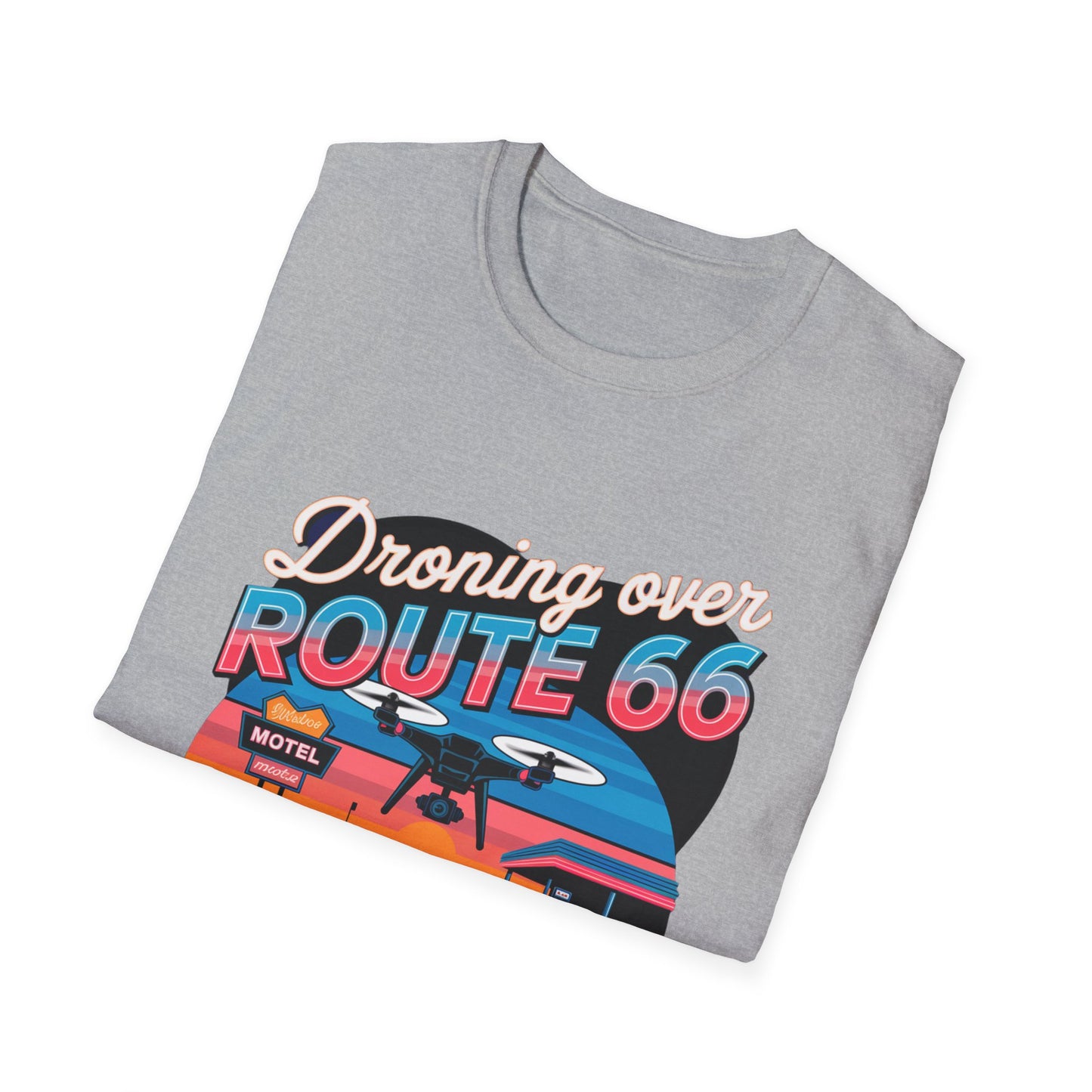 "Droning Over Route 66" – Oklahoma State - V2 - Drone Enthusiast T-Shirt