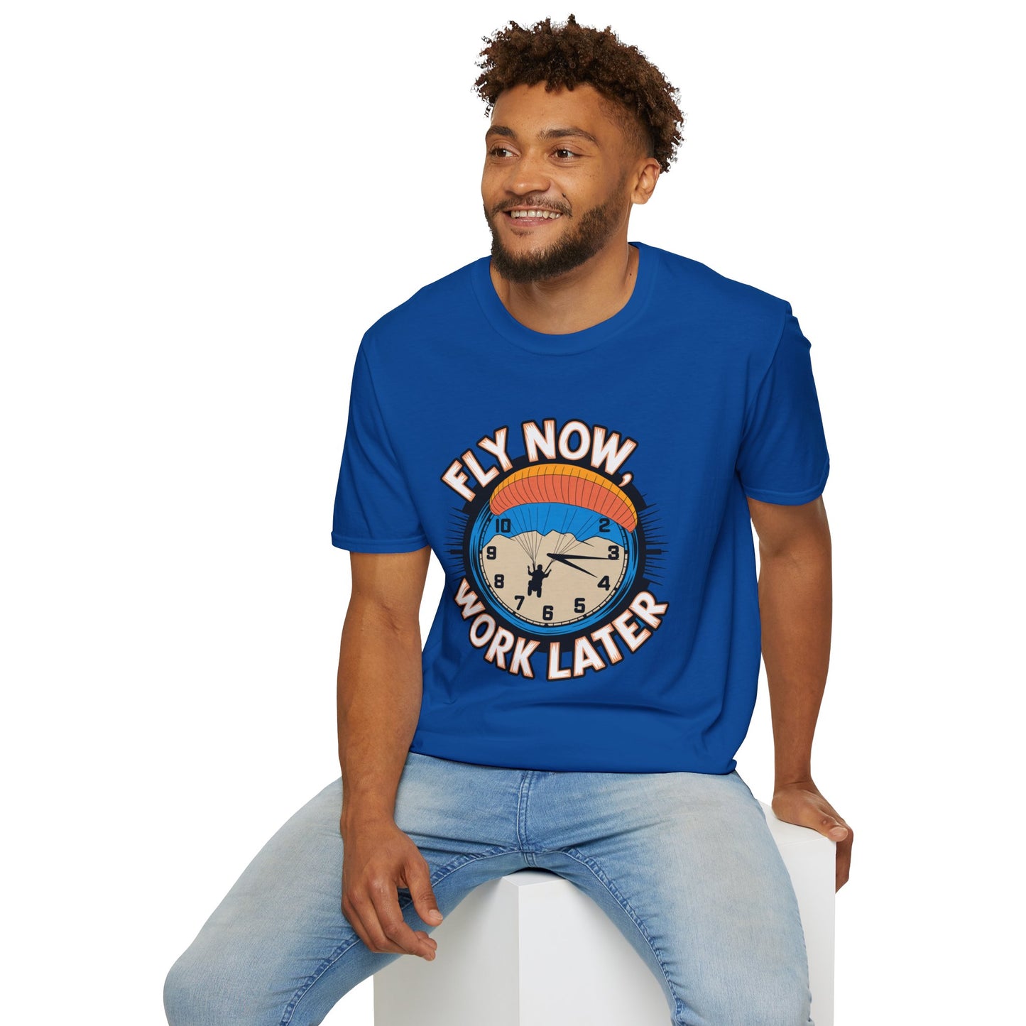 "Fly Now, Work Later" - Inspirational Paragliding T-Shirt
