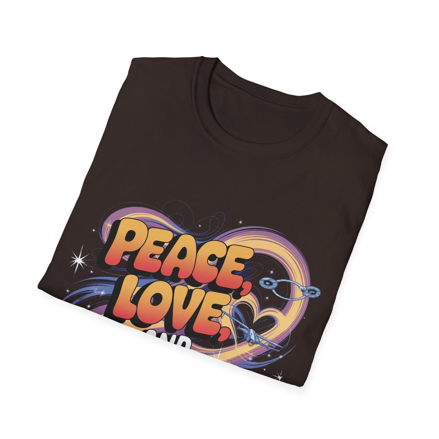 “Peace, Love, and Propellers” Retro Drone Enthusiast T-Shirt