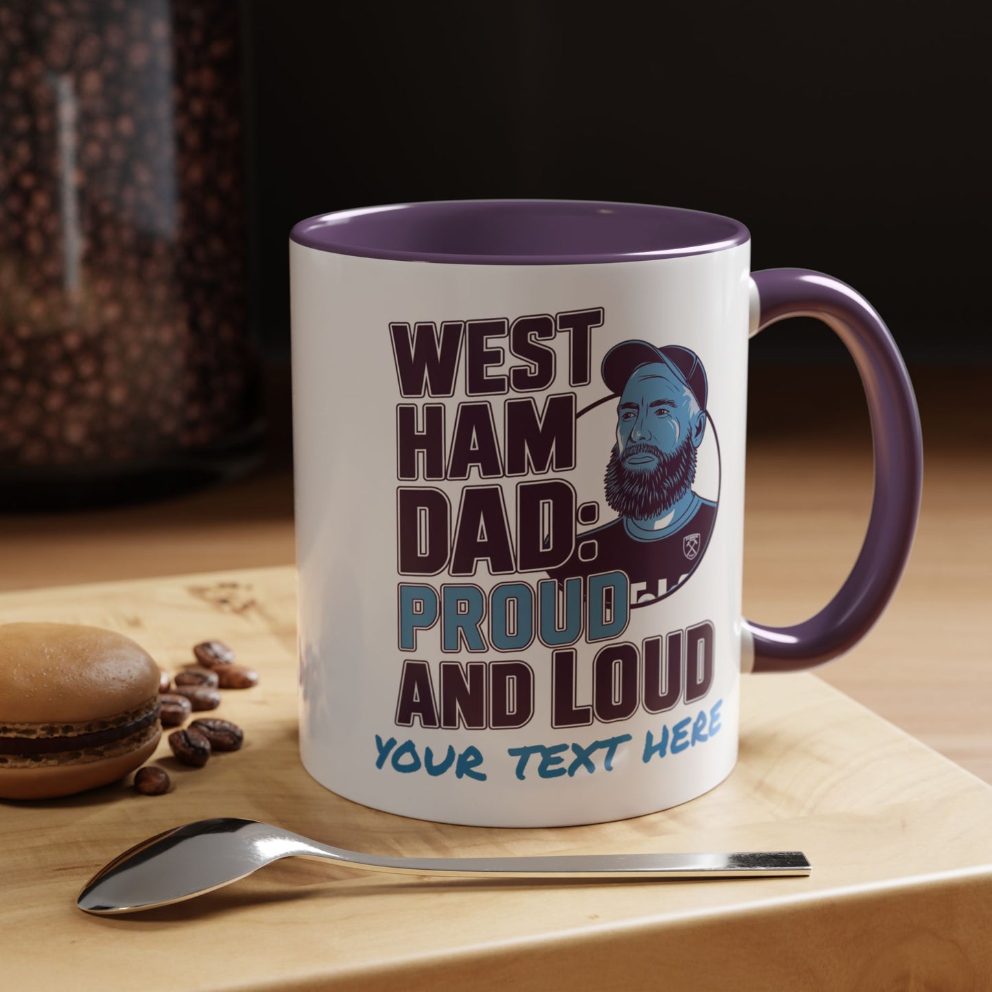 Personalized West Ham Mug - "West Ham Dad Loud and Proud" - Humor for Football Fans | 11oz