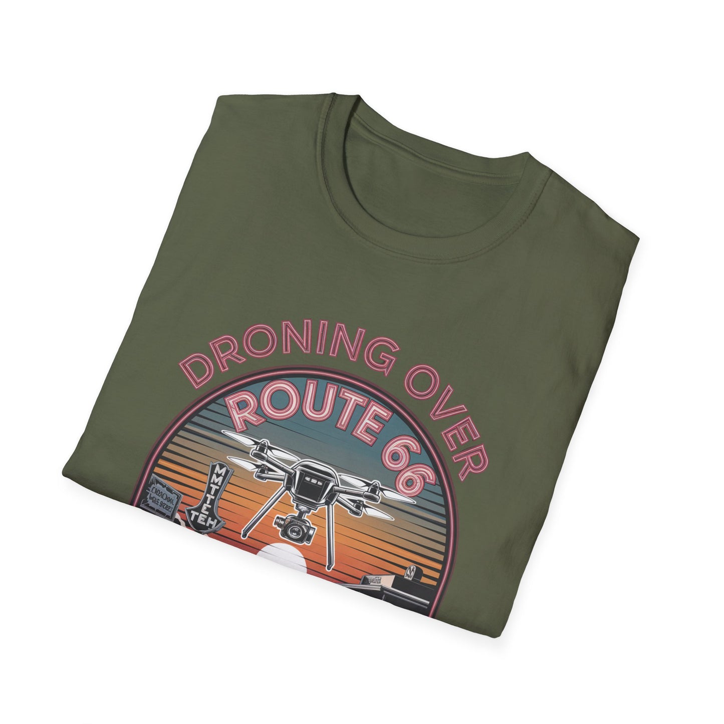 "Droning Over Route 66" – Oklahoma State - Drone Enthusiast T-Shirt