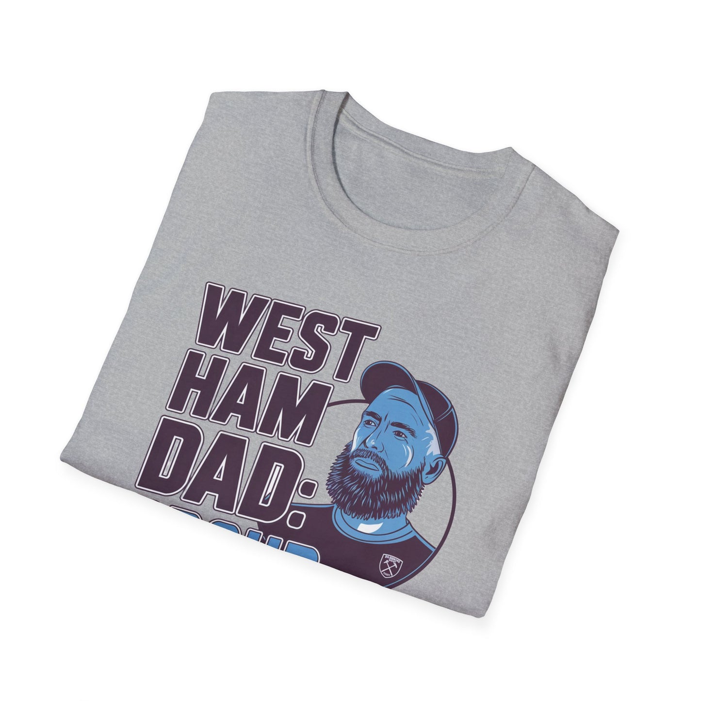 West Ham T-Shirt - "West Ham Dad: Proud and Loud" - V2 - West Ham Dad Apparel Unisex Softstyle