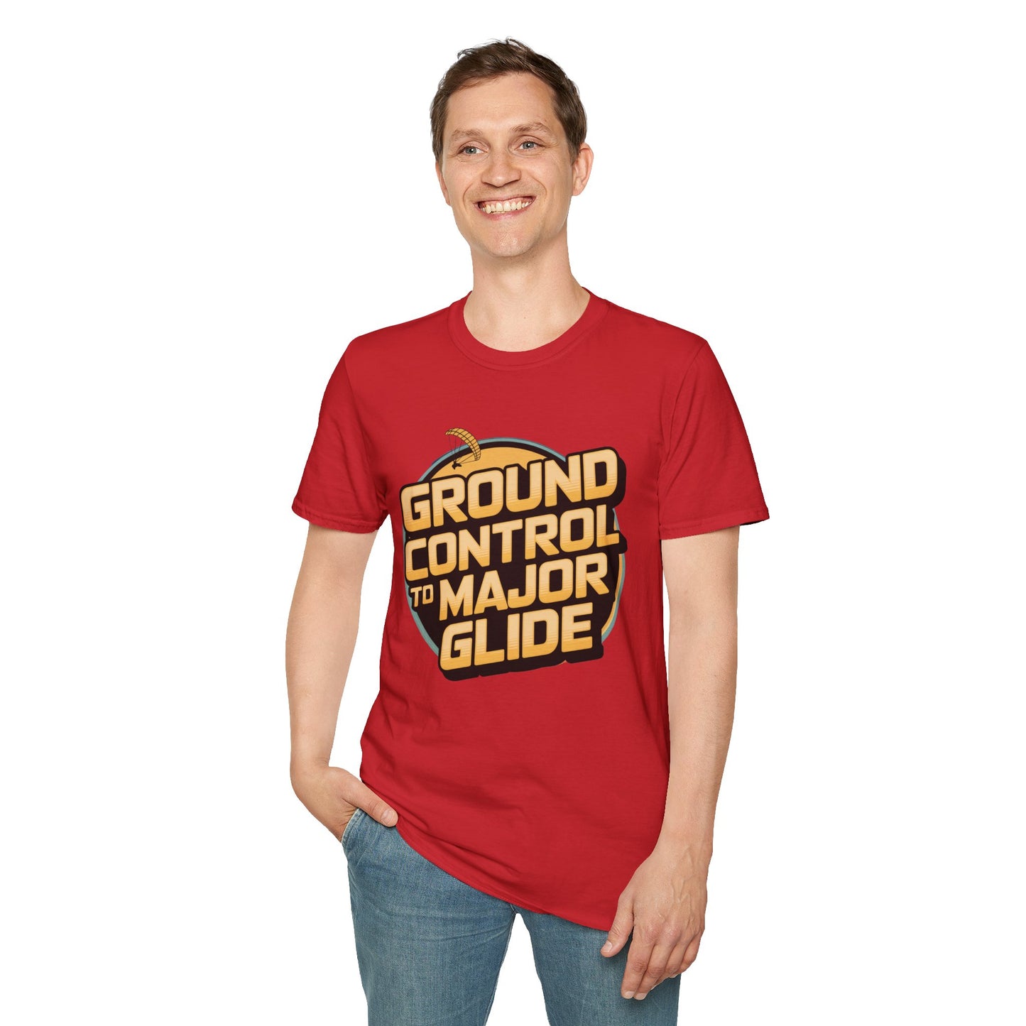 "Ground Control to Major Glide" - Funny Paragliding T-Shirt V2