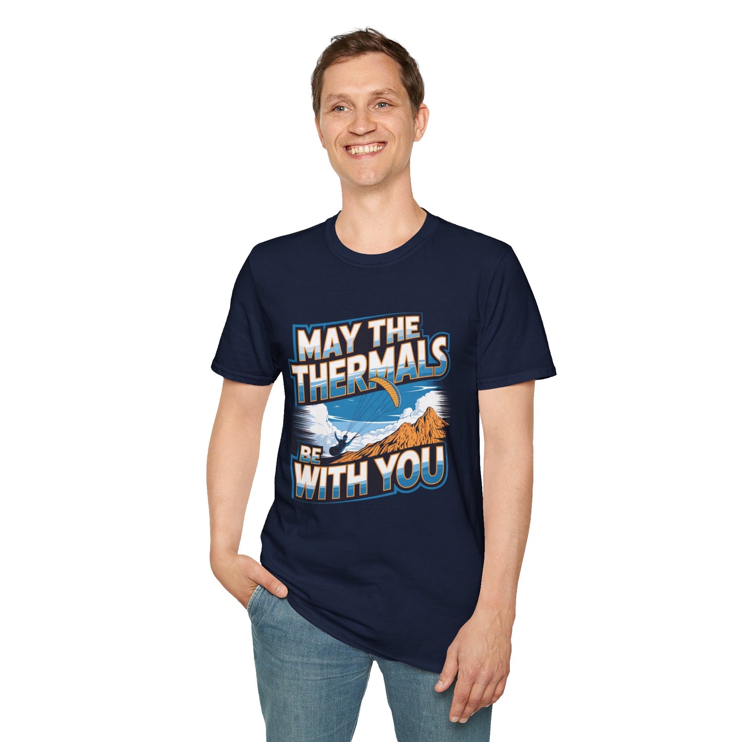 "May the Thermals Be With You" - Inspirational Paragliding T-Shirt - V3