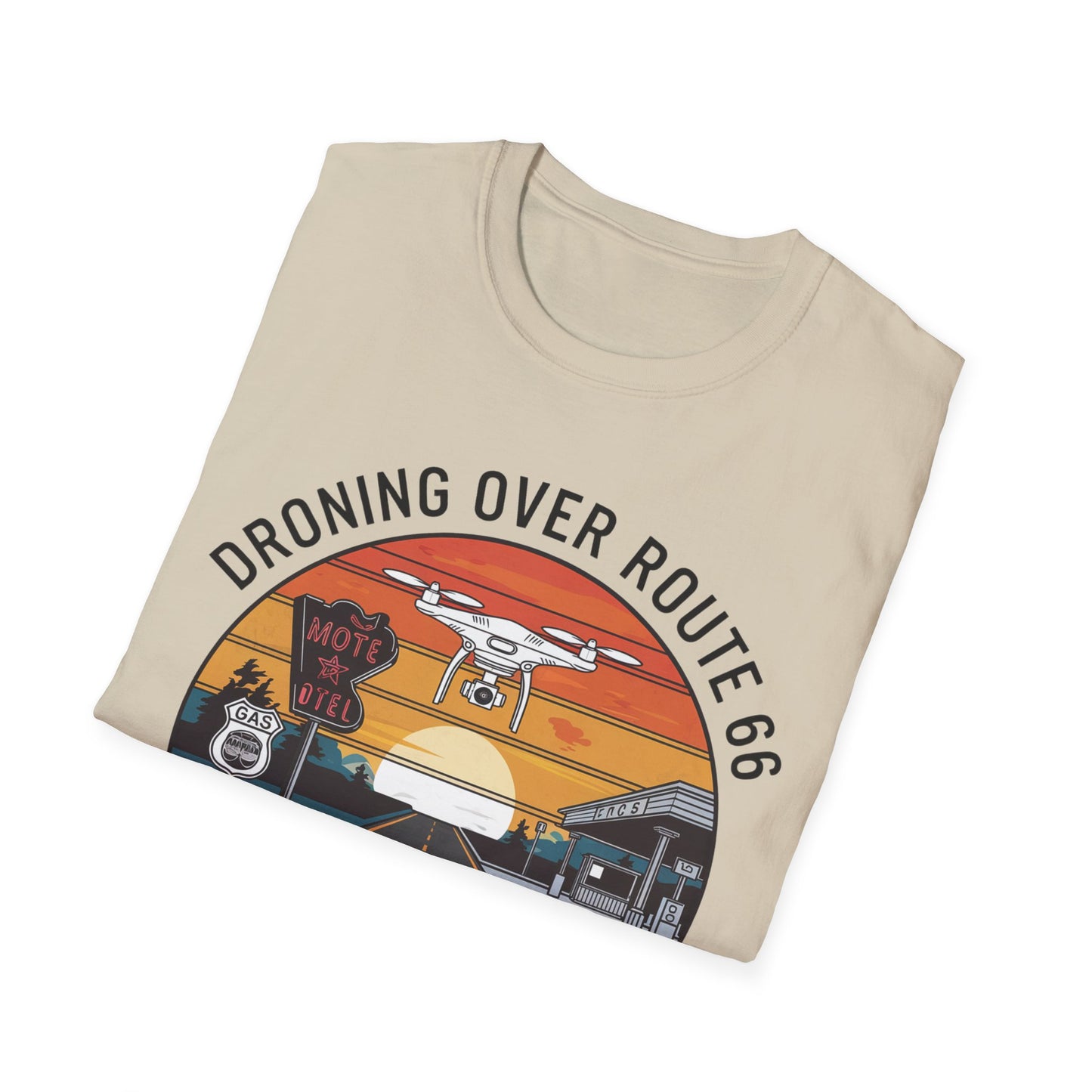 "Droning Over Route 66" – Oklahoma State - V3 - Drone Enthusiast T-Shirt