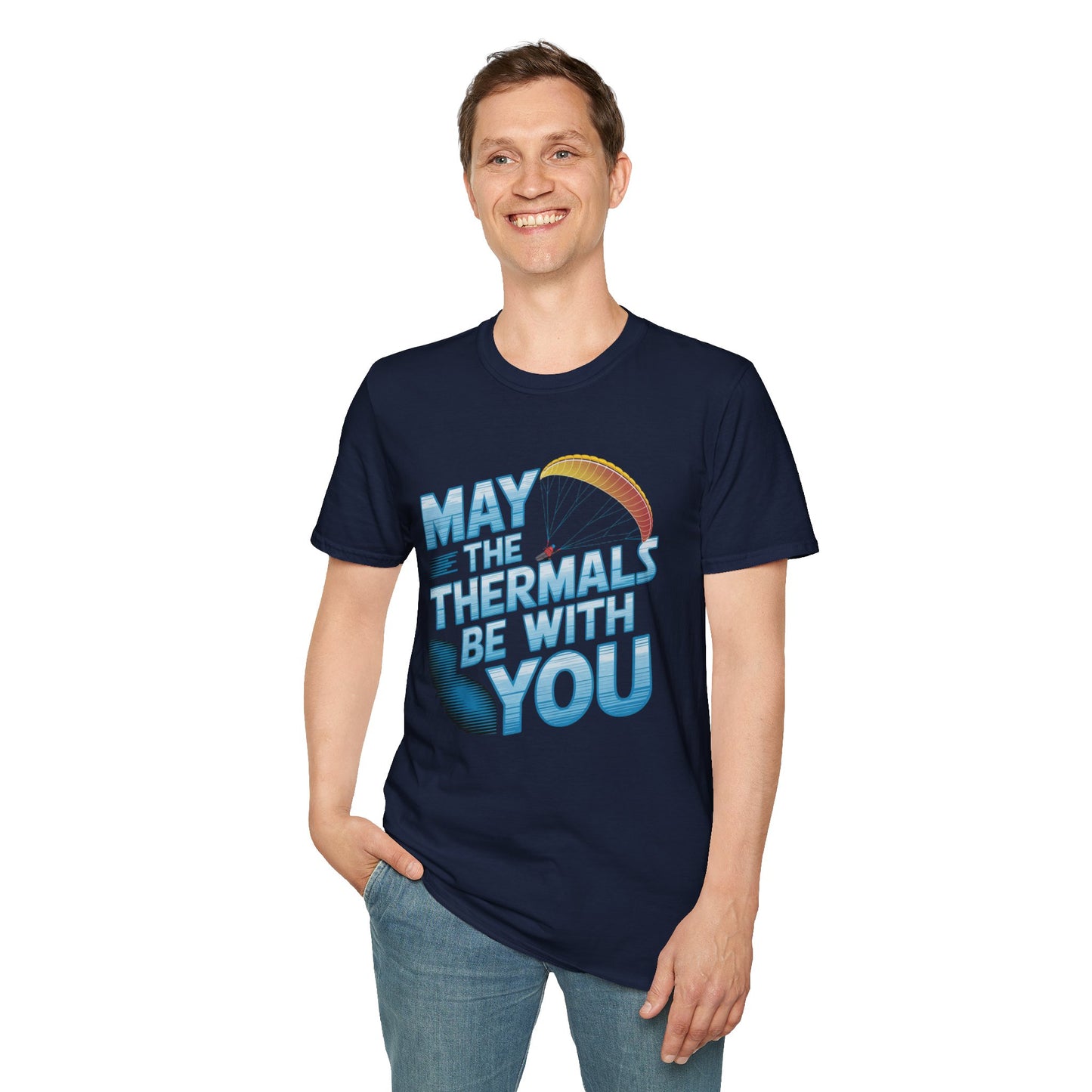 "May the Thermals Be With You" - Inspirational Paragliding T-Shirt - V2