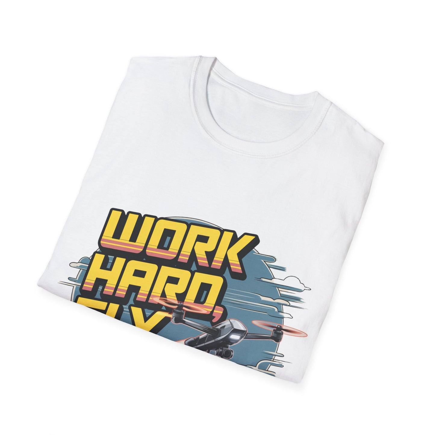 “Work Hard, Fly Harder” Drone Enthusiast T-Shirt