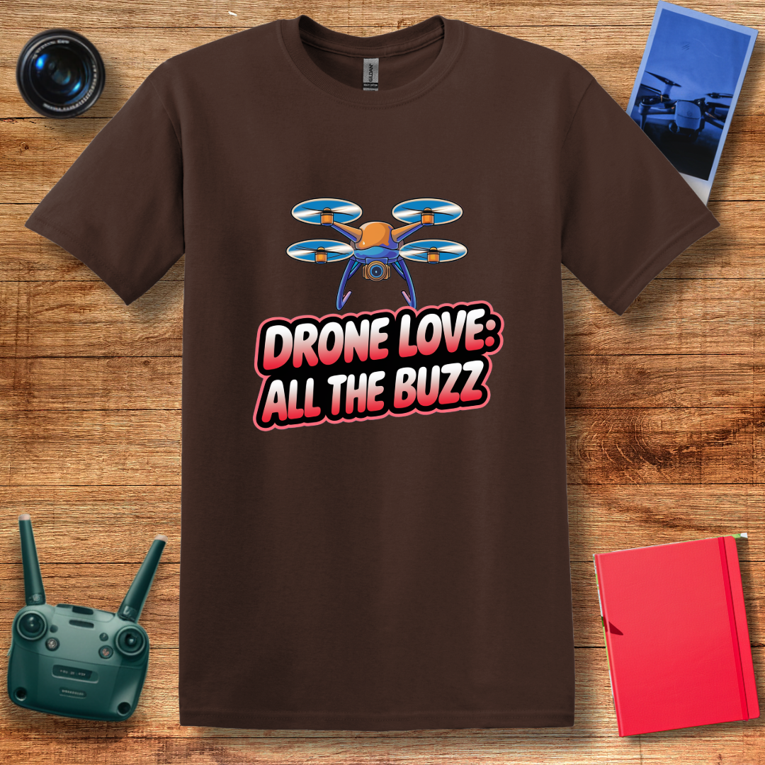 "Drone Love: All the Buzz" – Funny Drone T-Shirt