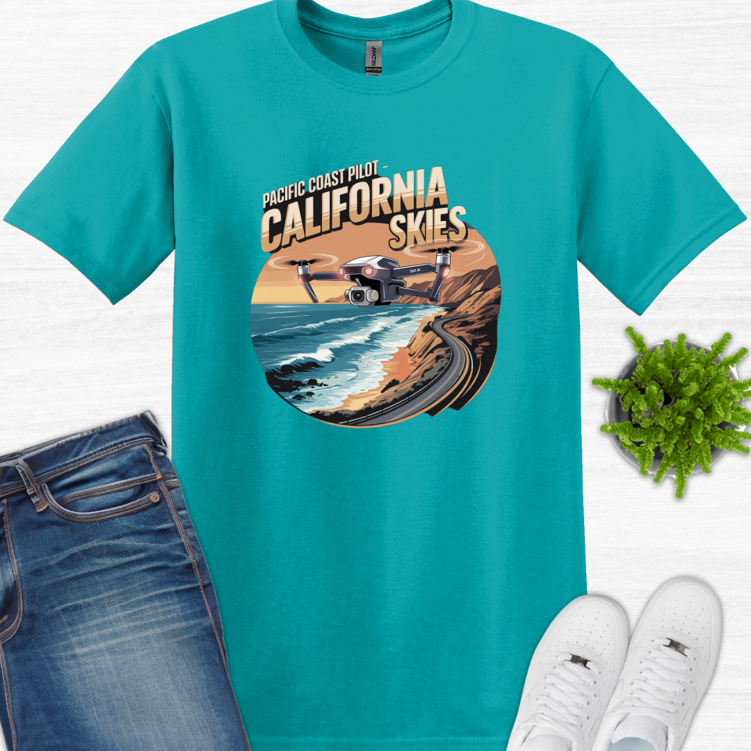 "Pacific Coast Pilot – California Skies" V2 - Drone Pilot T-Shirt