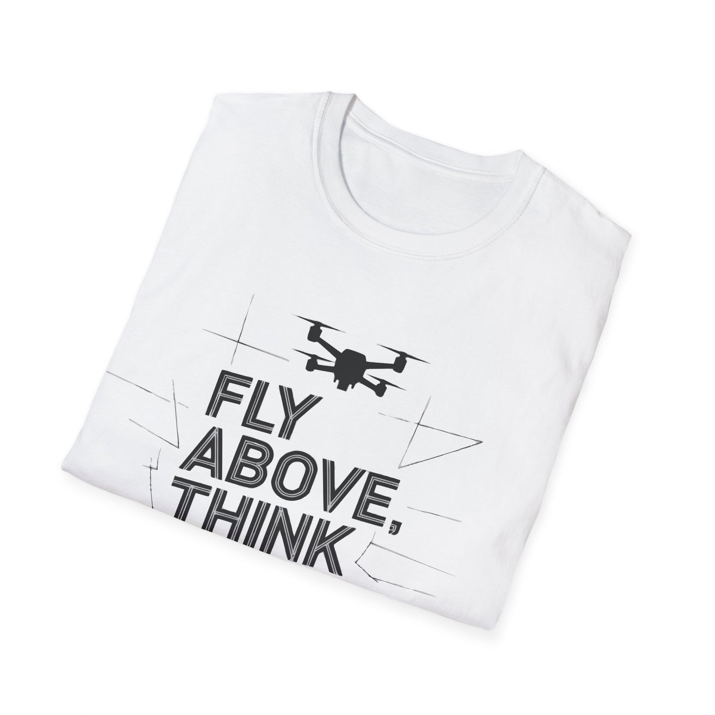 "Fly Above, Think Beyond" Minimalist Drone T-Shirt V2