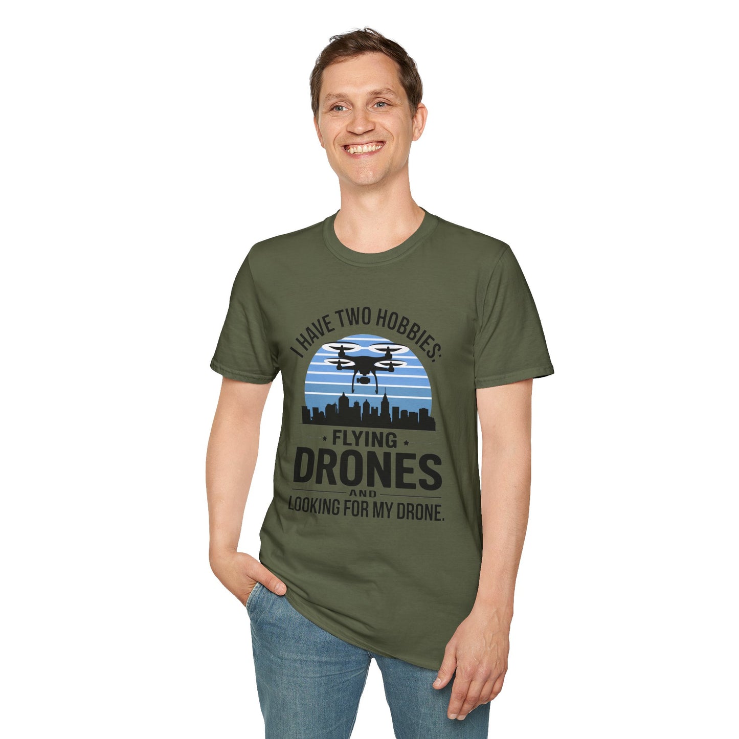 "I Have Two Hobbies: Flying Drones & Looking for My Drone" - Funny Drone Pilot T-Shirt - V2