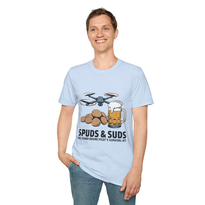 "Spuds & Suds – The Idaho Drone Pilot’s Survival Kit!"  - Funny Drone T-Shirt V3