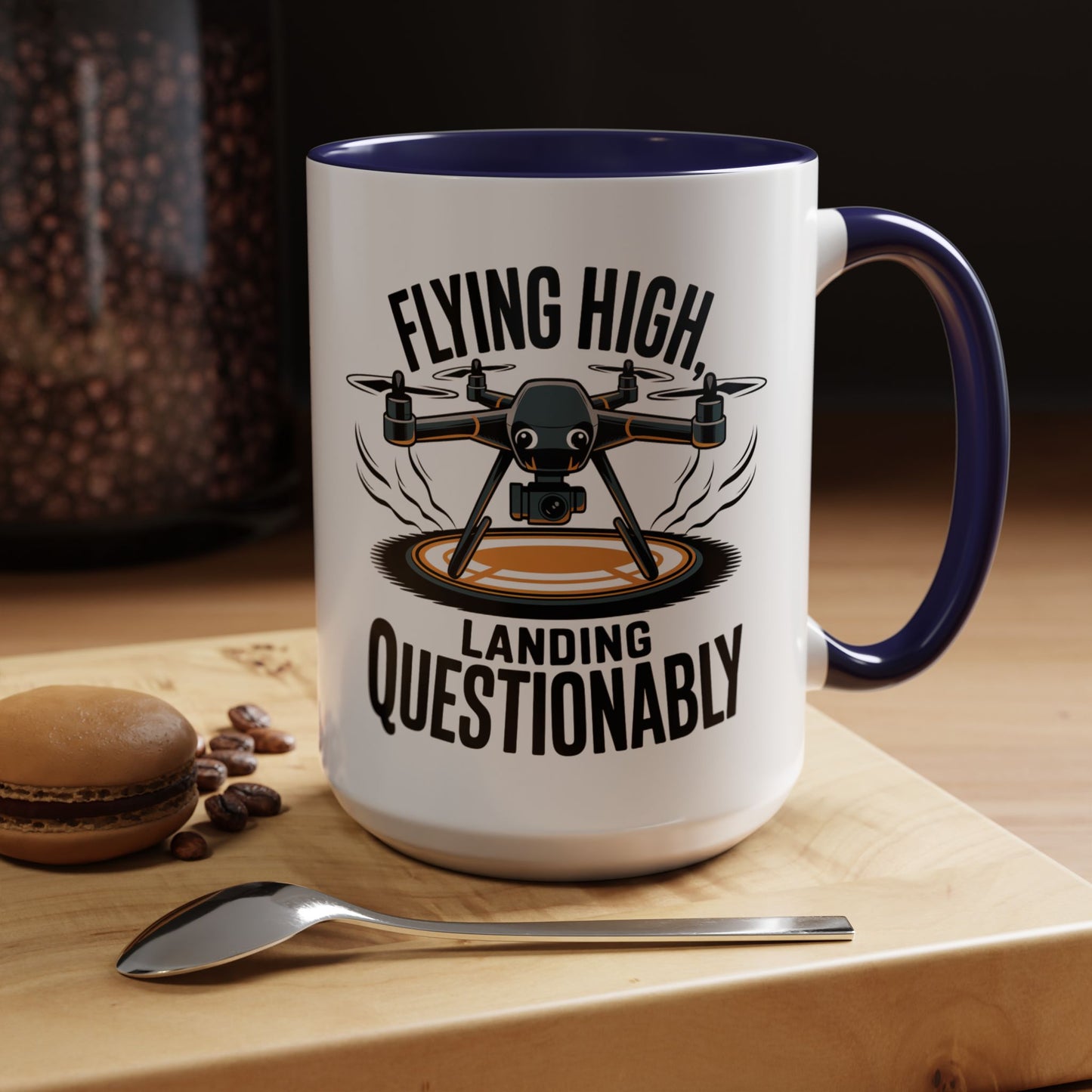 Flying High Drone Coffee Mug - 11oz & 15oz - Perfect Gift for Pilots & Enthusiasts