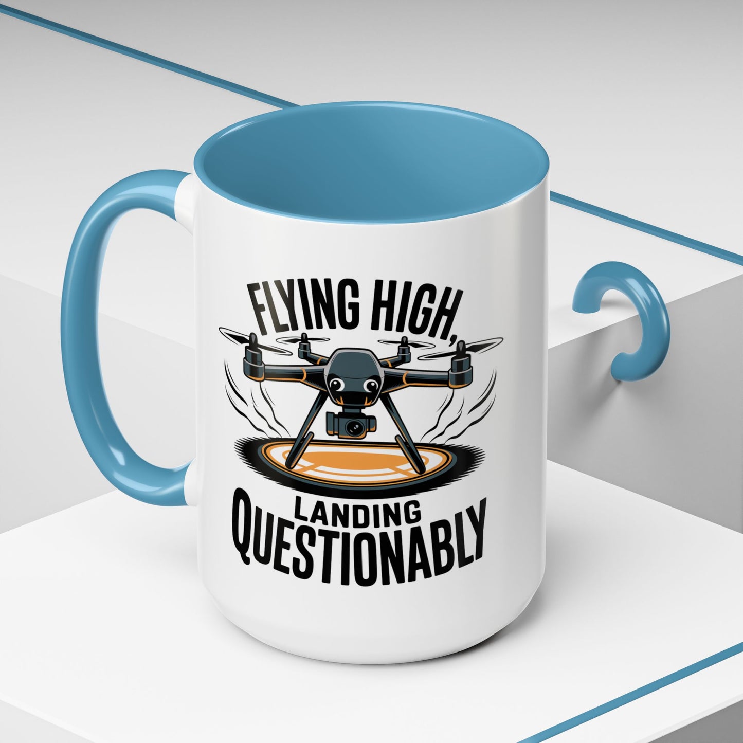 Flying High Drone Coffee Mug - 11oz & 15oz - Perfect Gift for Pilots & Enthusiasts