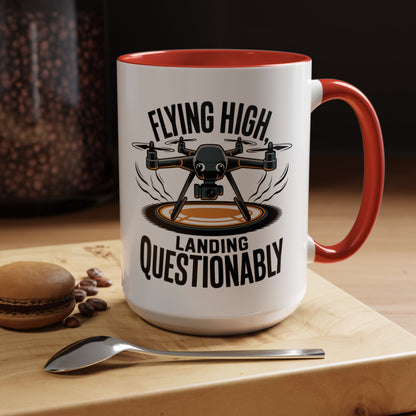 Flying High Drone Coffee Mug - 11oz & 15oz - Perfect Gift for Pilots & Enthusiasts