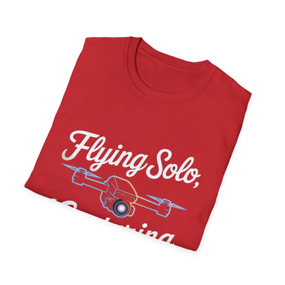 “Flying Solo, Capturing Magic” Inspirational Drone T-Shirt