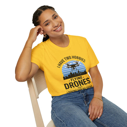 "I Have Two Hobbies: Flying Drones & Looking for My Drone" - Funny Drone Pilot T-Shirt - V2