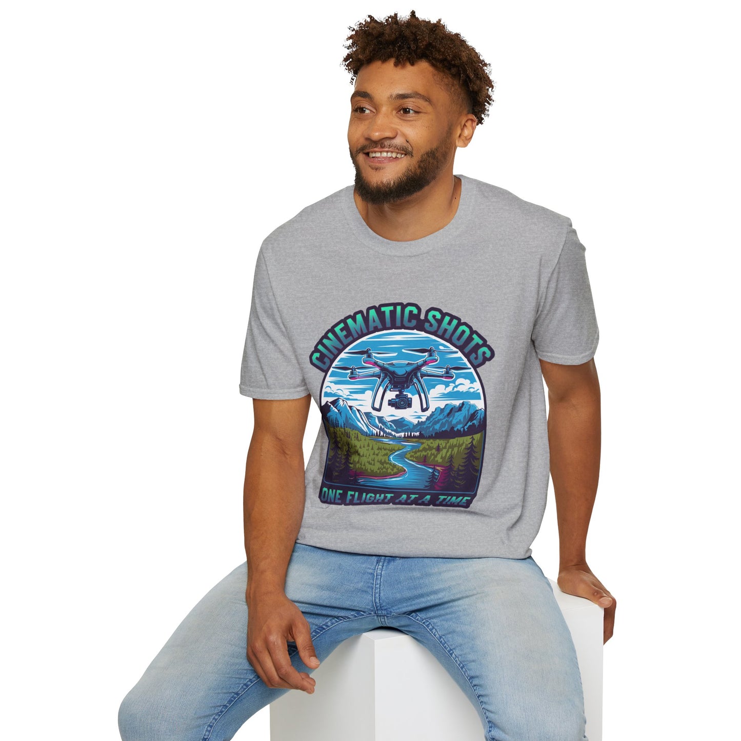 "Cinematic Shots One Flight at a Time" - Drone Pilot T-Shirt - V3