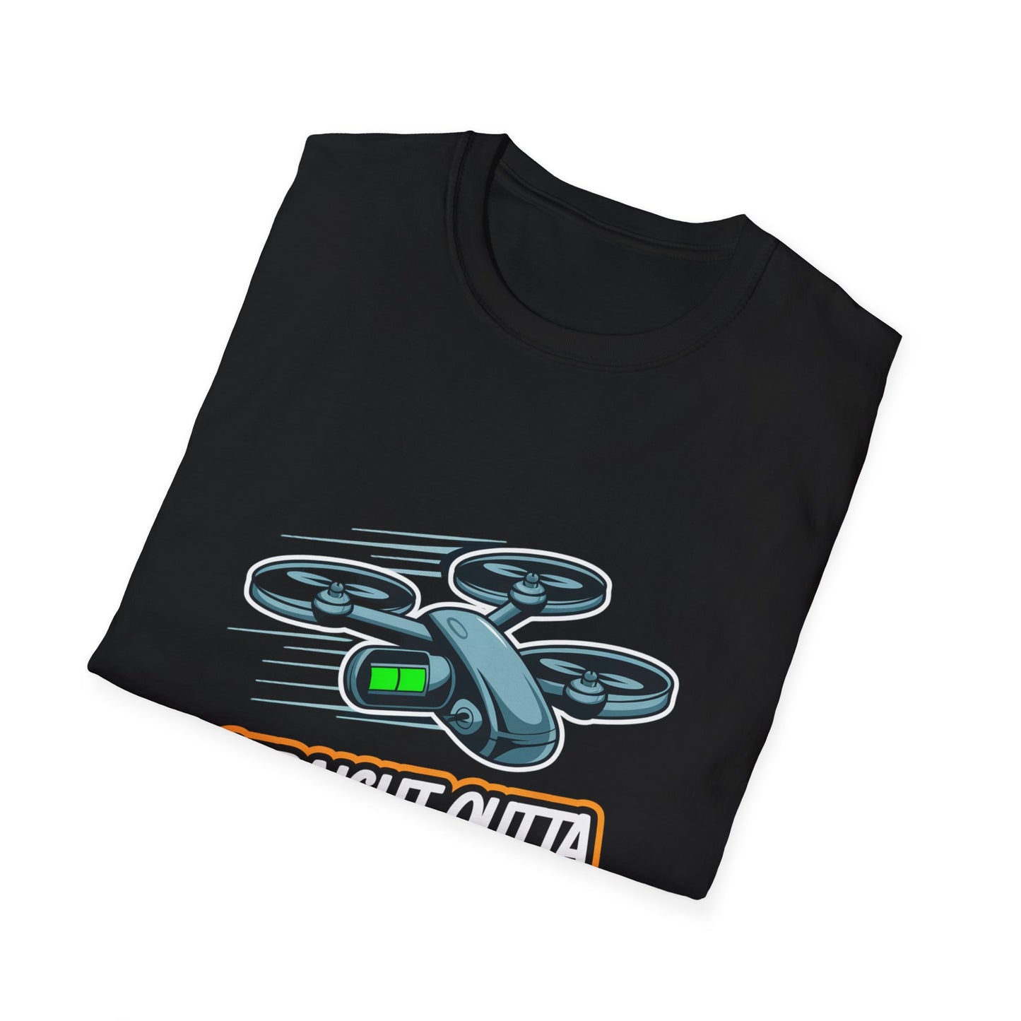 “Straight Outta Batteries” Funny Drone T-Shirt