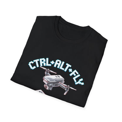 “Ctrl+Alt+Fly” Retro Tech Drone T-Shirt