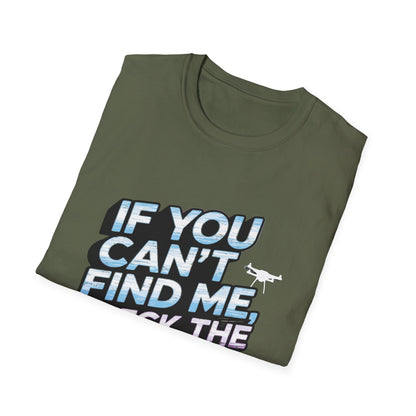 "If You Can’t Find Me, Check the Skies" Futuristic Drone T-Shirt