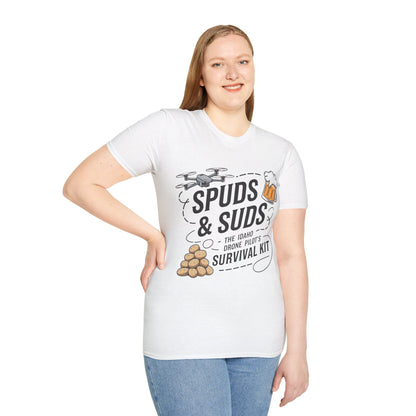 "Spuds & Suds – The Idaho Drone Pilot’s Survival Kit!"  - Funny Drone T-Shirt V2