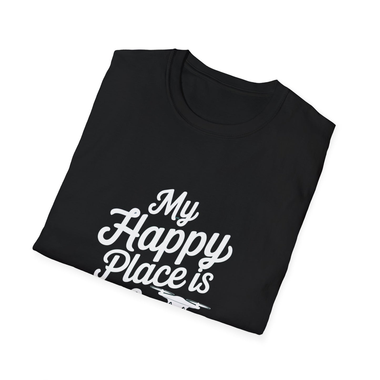 “My Happy Place Is 400 Feet Up” Inspirational Drone T-Shirt