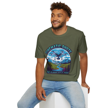 "Cinematic Shots One Flight at a Time" - Drone Pilot T-Shirt - V3