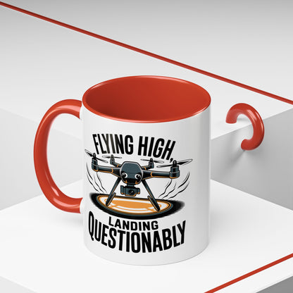 Flying High Drone Coffee Mug - 11oz & 15oz - Perfect Gift for Pilots & Enthusiasts