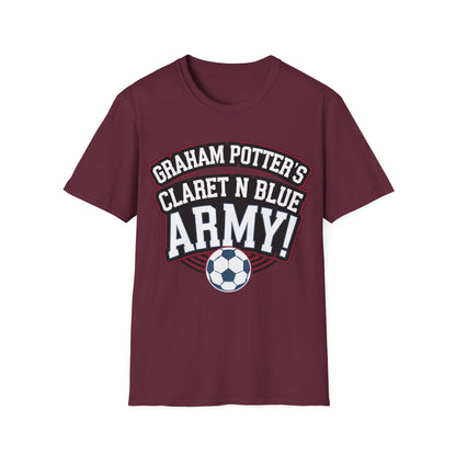 Football Chant T-Shirt - West Ham United "Graham Potters Clarat n Blue Army"