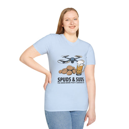 "Spuds & Suds – The Idaho Drone Pilot’s Survival Kit!"  - Funny Drone T-Shirt V3