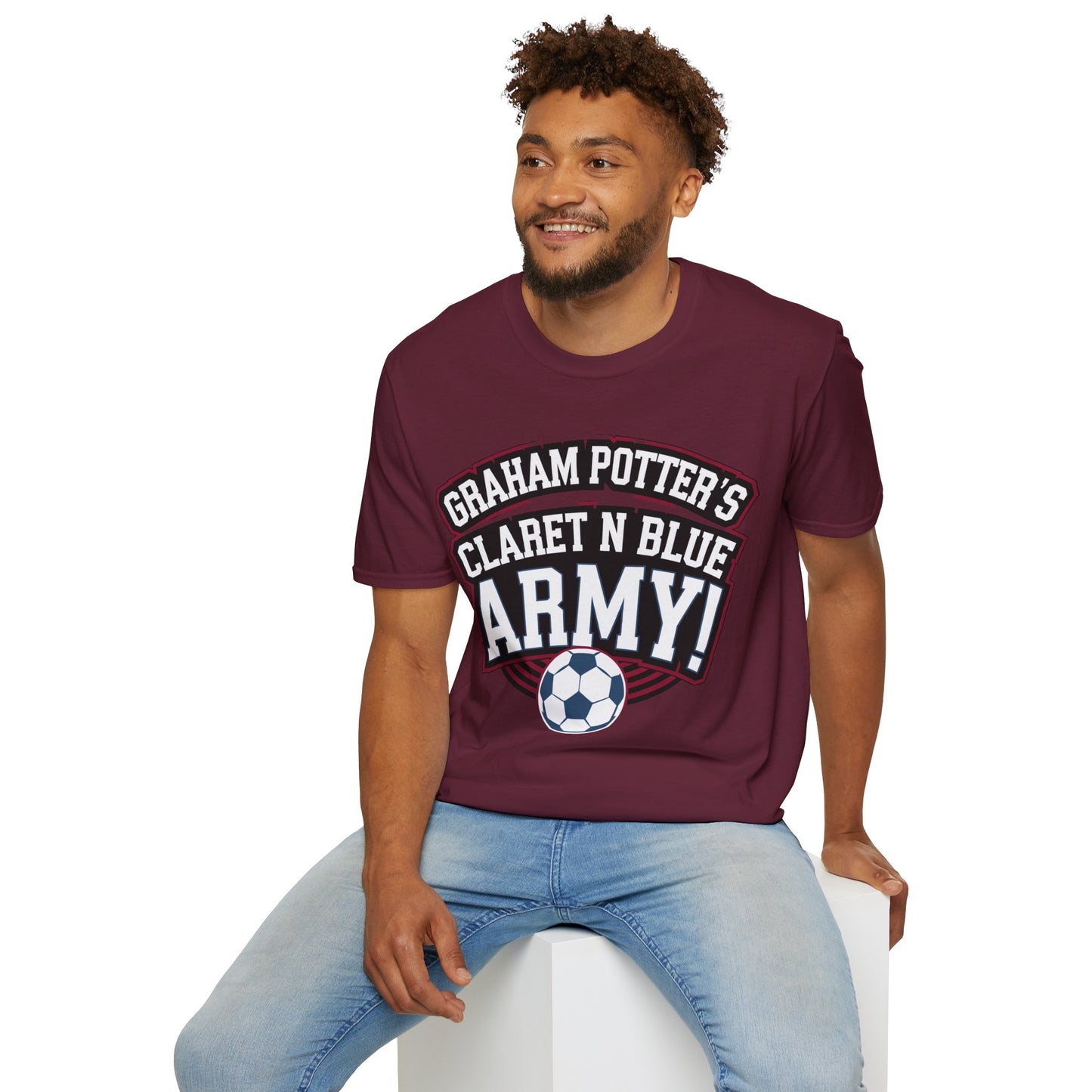 Football Chant T-Shirt - West Ham United "Graham Potters Clarat n Blue Army"