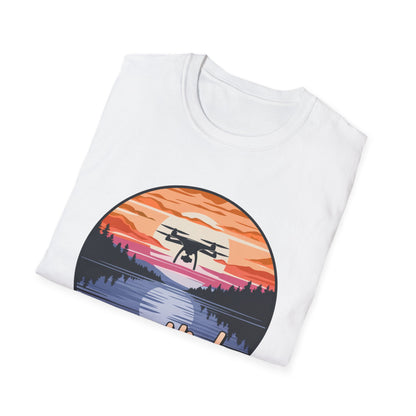 “Sky High, Stress Low” Drone Enthusiast T-Shirt