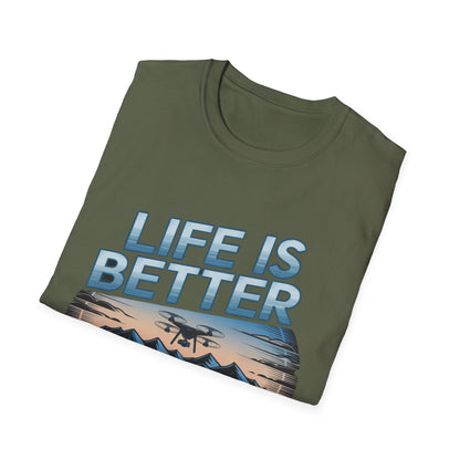 “Life Is Better at 400 Feet” Aerial Drone T-Shirt