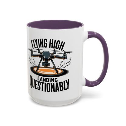 Flying High Drone Coffee Mug - 11oz & 15oz - Perfect Gift for Pilots & Enthusiasts