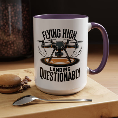 Flying High Drone Coffee Mug - 11oz & 15oz - Perfect Gift for Pilots & Enthusiasts