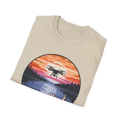 “Sky High, Stress Low” Drone Enthusiast T-Shirt