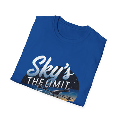 “Sky’s the Limit, But Not for Me” Inspirational Drone T-Shirt