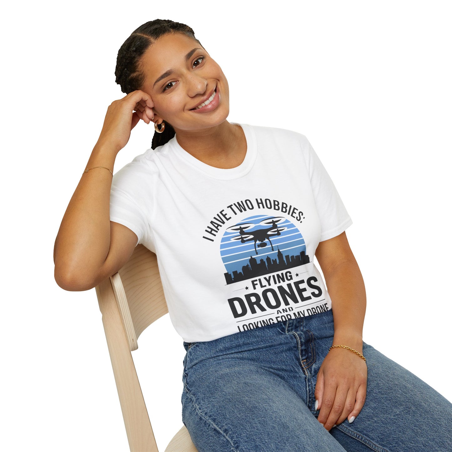 "I Have Two Hobbies: Flying Drones & Looking for My Drone" - Funny Drone Pilot T-Shirt - V2