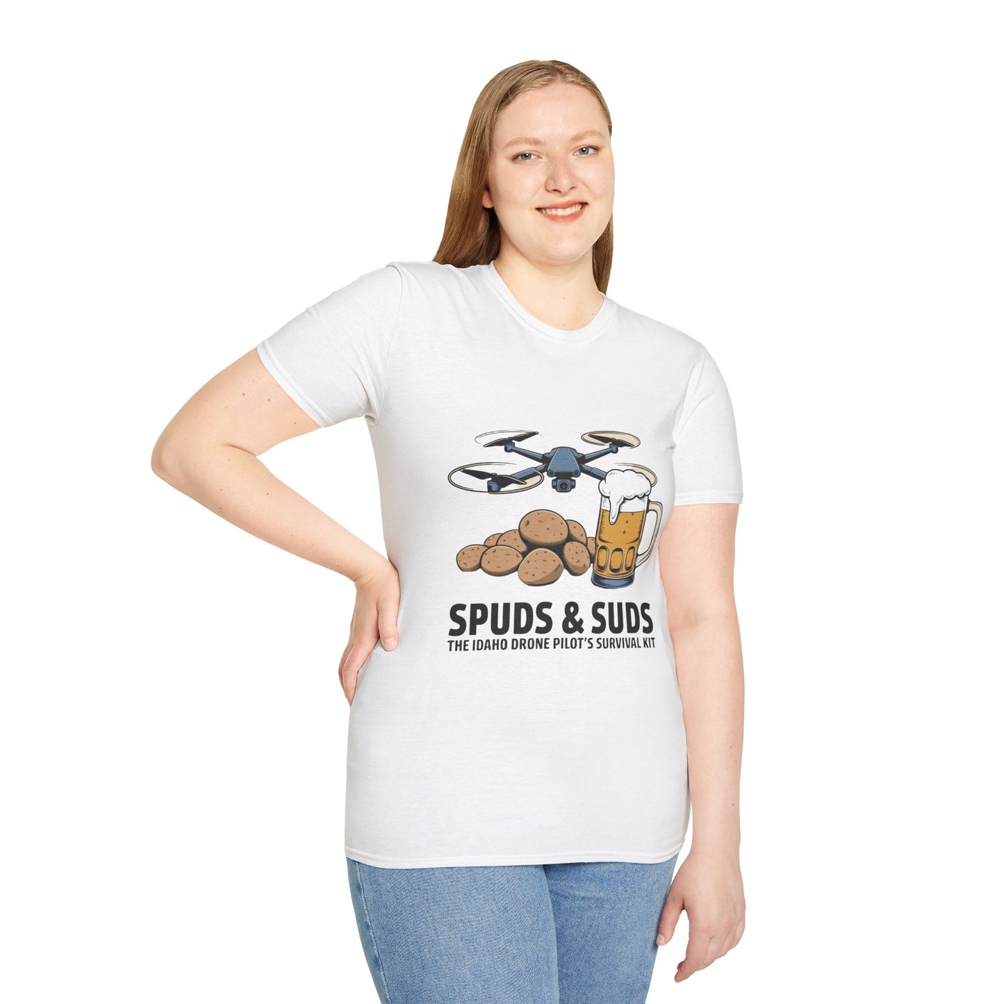 "Spuds & Suds – The Idaho Drone Pilot’s Survival Kit!"  - Funny Drone T-Shirt V3