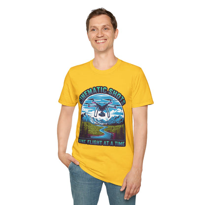 "Cinematic Shots One Flight at a Time" - Drone Pilot T-Shirt - V3