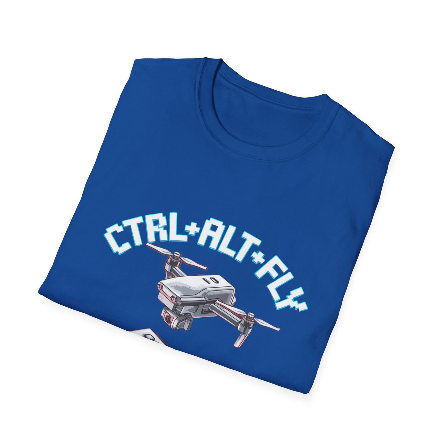 “Ctrl+Alt+Fly” Retro Tech Drone T-Shirt