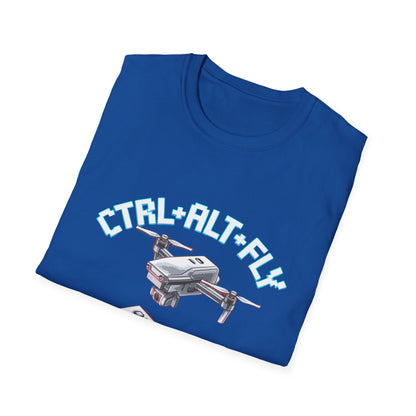 “Ctrl+Alt+Fly” Retro Tech Drone T-Shirt