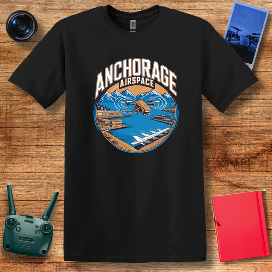 "Anchorage Airspace – Explore Alaska’s Heart from Above" - Alaska Drone Enthusiast T-Shirt