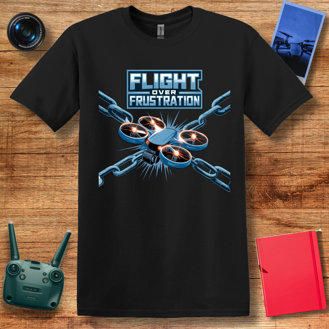 "Flight Over Frustration" V2 – Funny Drone EnthusiastT-Shirt