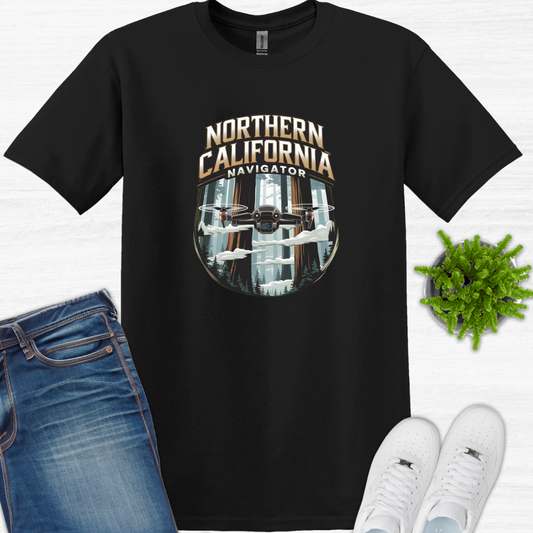 "Northern California Navigator" – Adventure Drone T-Shirt