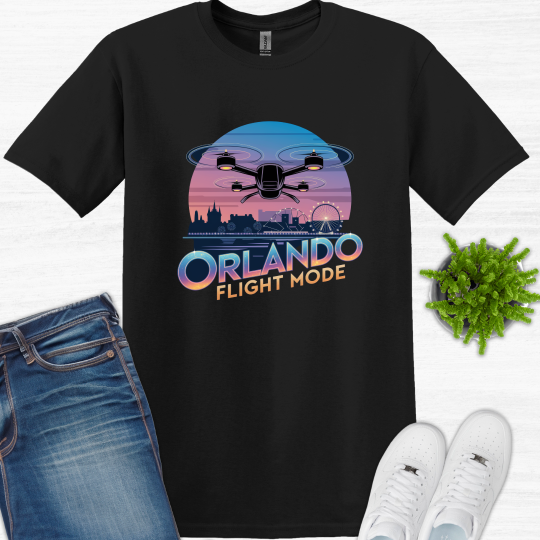 "Orlando Flight Mode" V2 – Florida Drone Pilot T-Shirt