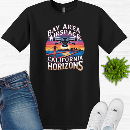 "Bay Area Airspace: California Horizons" V2 - San Francisco Drone T-Shirt